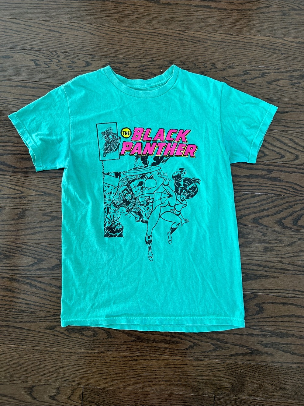 Marvel Black Panther Graphic Tee - Teal & Pink